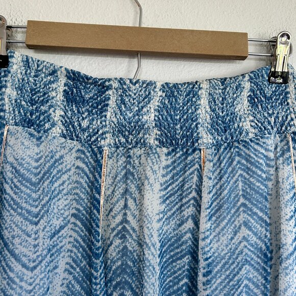 Soft Surroundings Skirt L Blue Maxi Embroidered Peasant Gypsy Festival - Picture 8 of 11